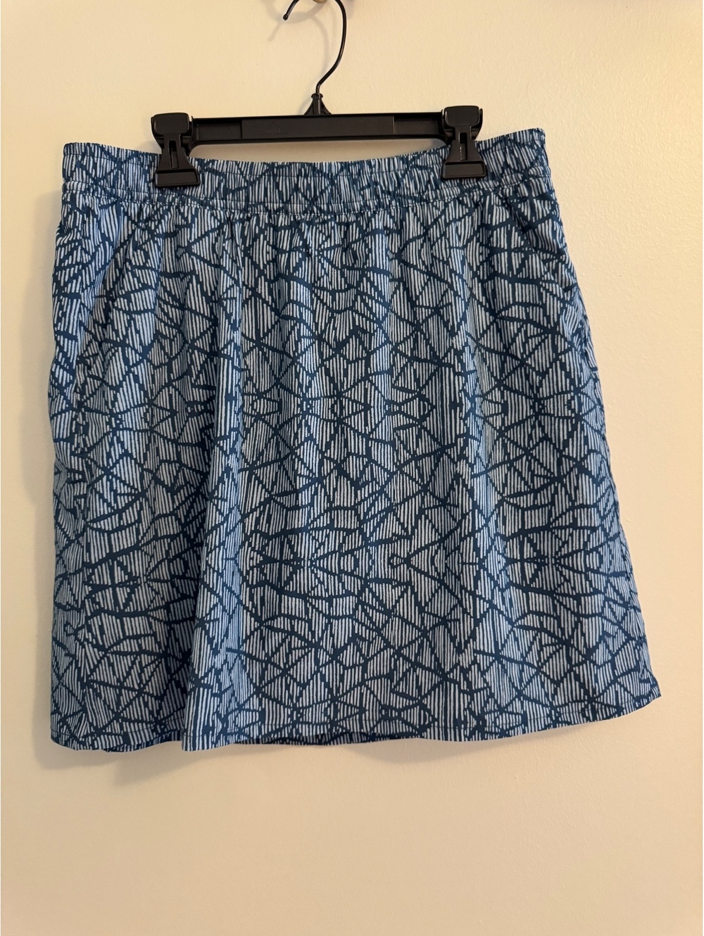 Pacific Trail Blue Patterned Skort with Inner Shorts Small